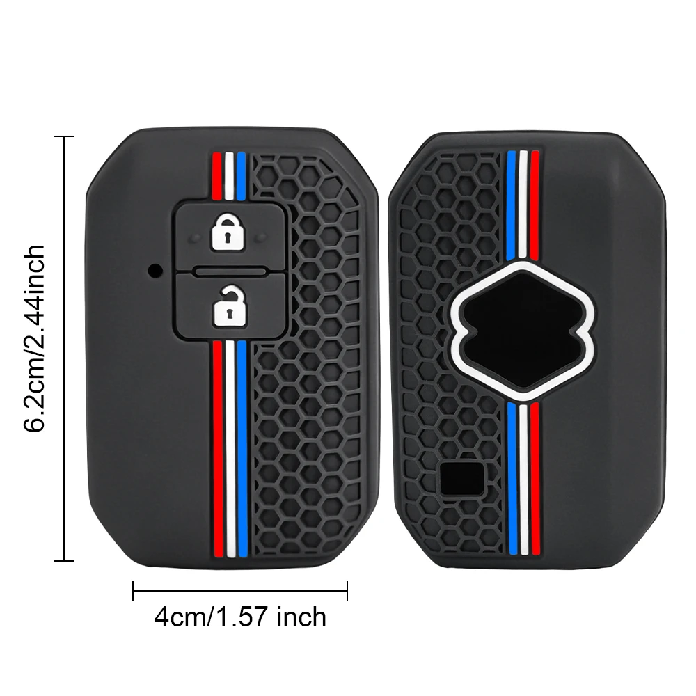 Premium Silicone Key Case Cover for Keyless Fob - Durable Protector with Keyring Holder for 2-Button Models