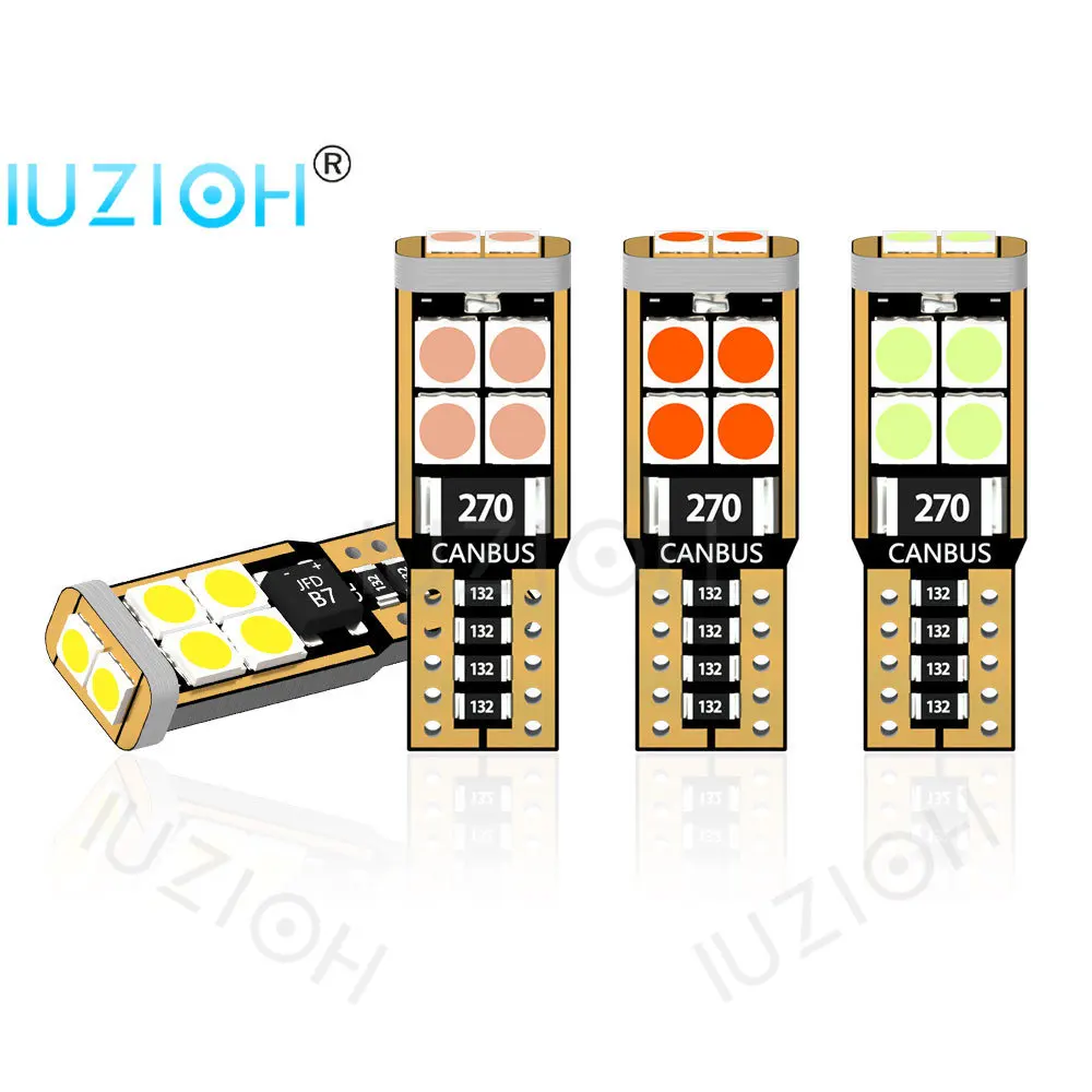 

IUZIOH 2x 194 T10 Led Bulb WY5W W5W Door Interior License Plate 168 Reading Side Marker Tail Signal Lamp Car Parking Light 6000k