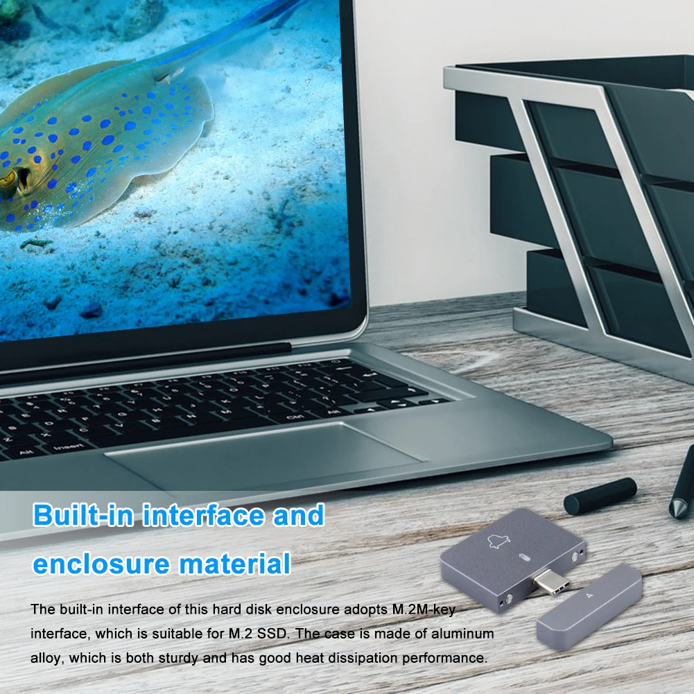 M.2 NVMe 2230 SSD Hard Disk Box USB3.2 Gen2 Mobile Solid State Disk Case for M2 2230 SSD Aluminum Alloy Enclosure
