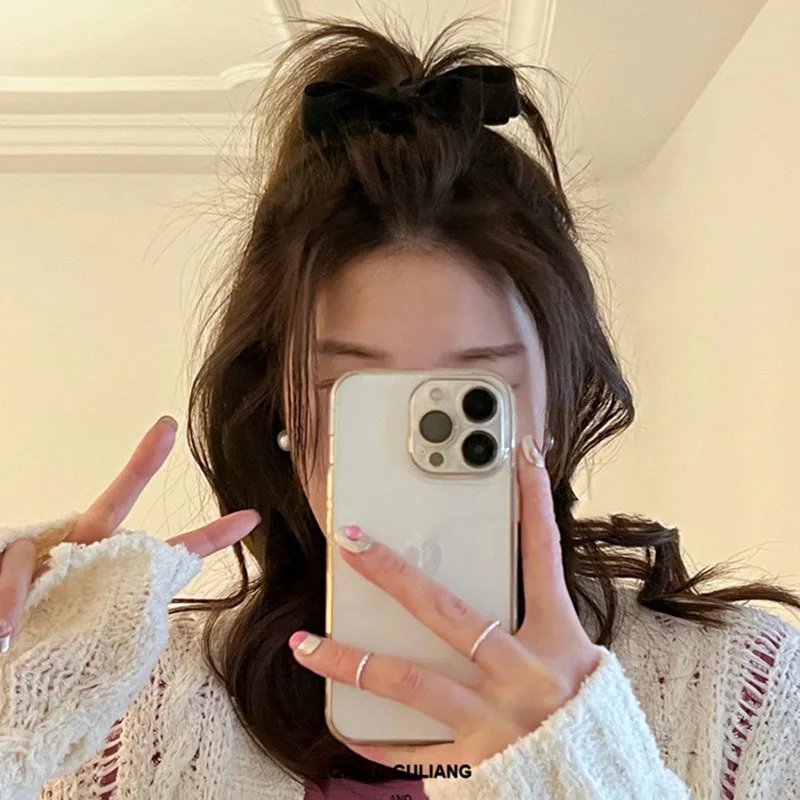 Chic Black Pink Bowknot Hair Accessories