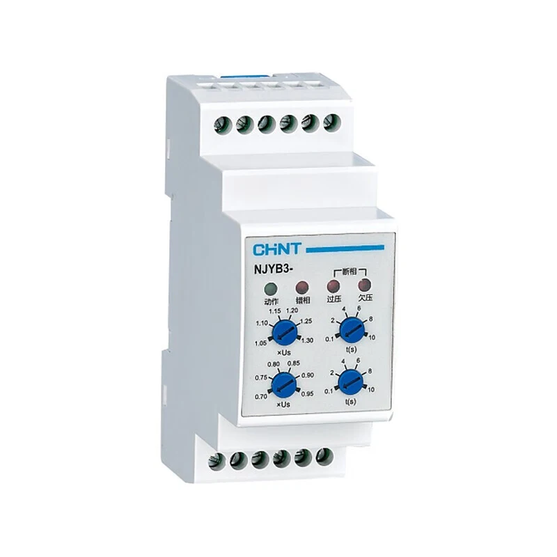 

Chint Njyb3 220v 380v Overvoltage Undervoltage Phase Sequence Ptc Temperature And Load Protection Control Relay