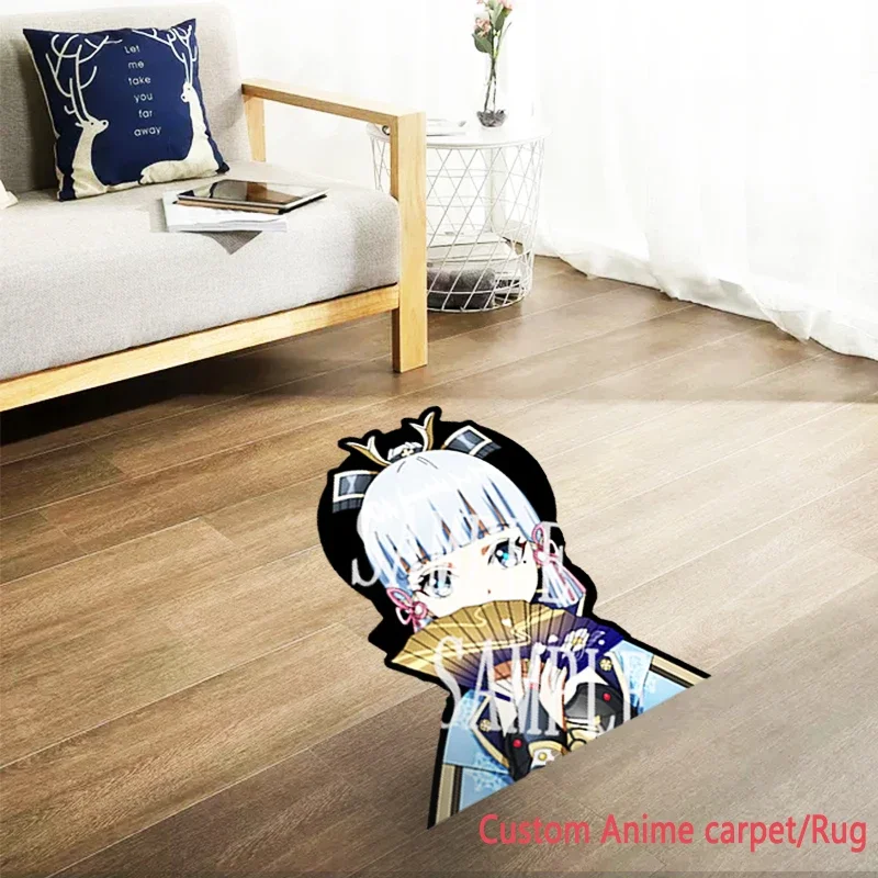 

Custom Anime Genshin Impact Kamisato Ayaka Carpet /rugs Kitchen/bathroom Mat Creative Decorative Rug Indoor Soft Non-slip Rug,