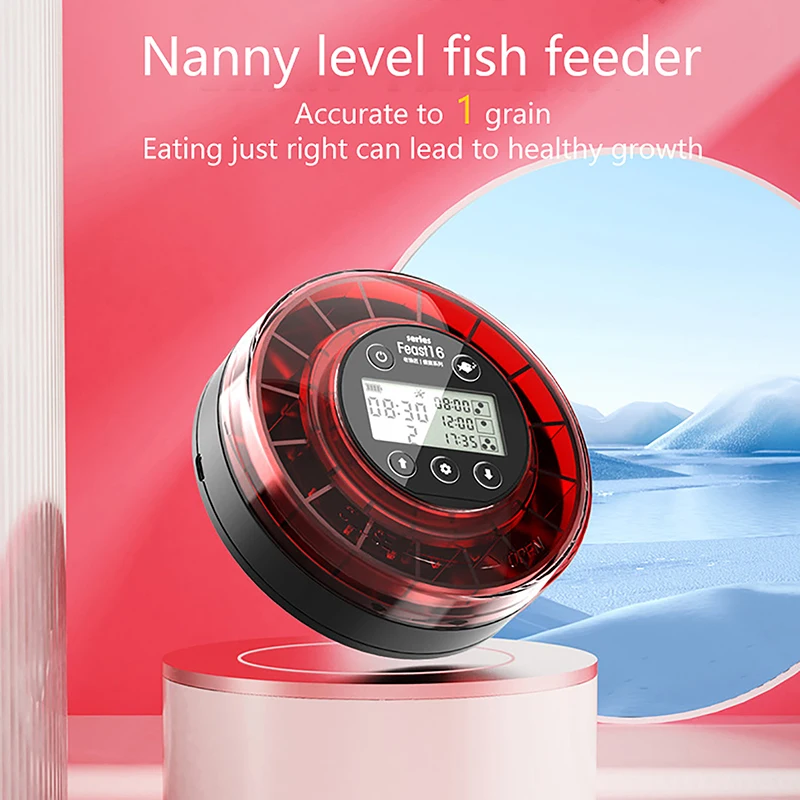 

Автоматическая кормушка для рыб, автоматический дозатор еды для аквариума с таймером, перезаряжаемая кормушка с таймером и ЖК-дисплеем