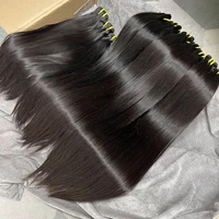 Os droit 100% non transformés cheveux humains vierges crus paquets 10-36 pouces Extensions de tissage de cheveux # 1B Couleur naturelle pour femme 6