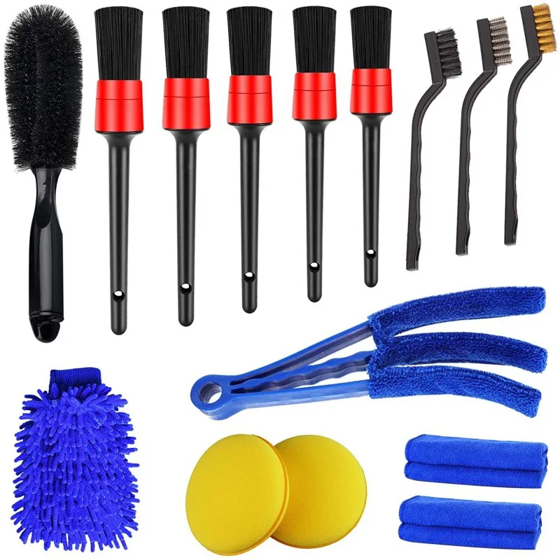 10pcs Auto Car Detailing Brush Set Car Interior Cleaning Kit Includes 5  Detail Brush 3 Wire Brush 2 Air Vent Brush for Cleaning - AliExpress