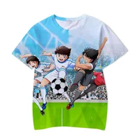T-Shirts Anime Cartoons Captain Tsubasa 3D Print Streetwear Boy Girl Casual Fashion Oversized O-Neck TShirt Kids Tees Clothes 1