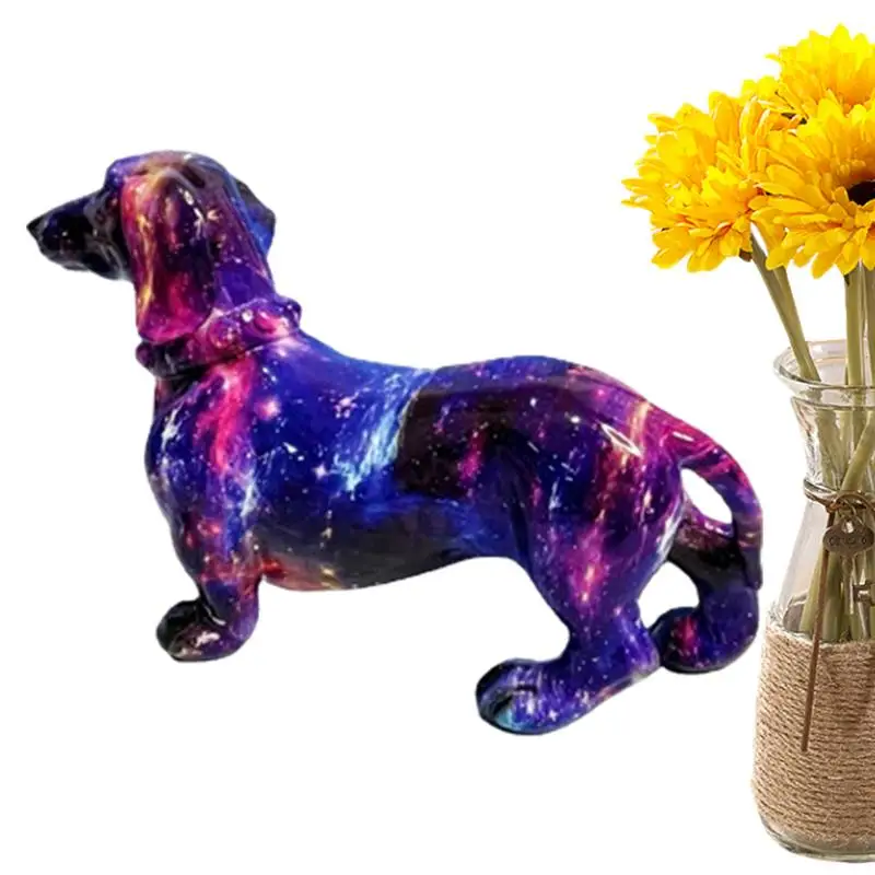 

Красочная скульптура собаки, Современная полимерная окрашенная граффити скульптура собаки, украшение для дома, художественная статуя собаки, настольные поделки, статуя собаки