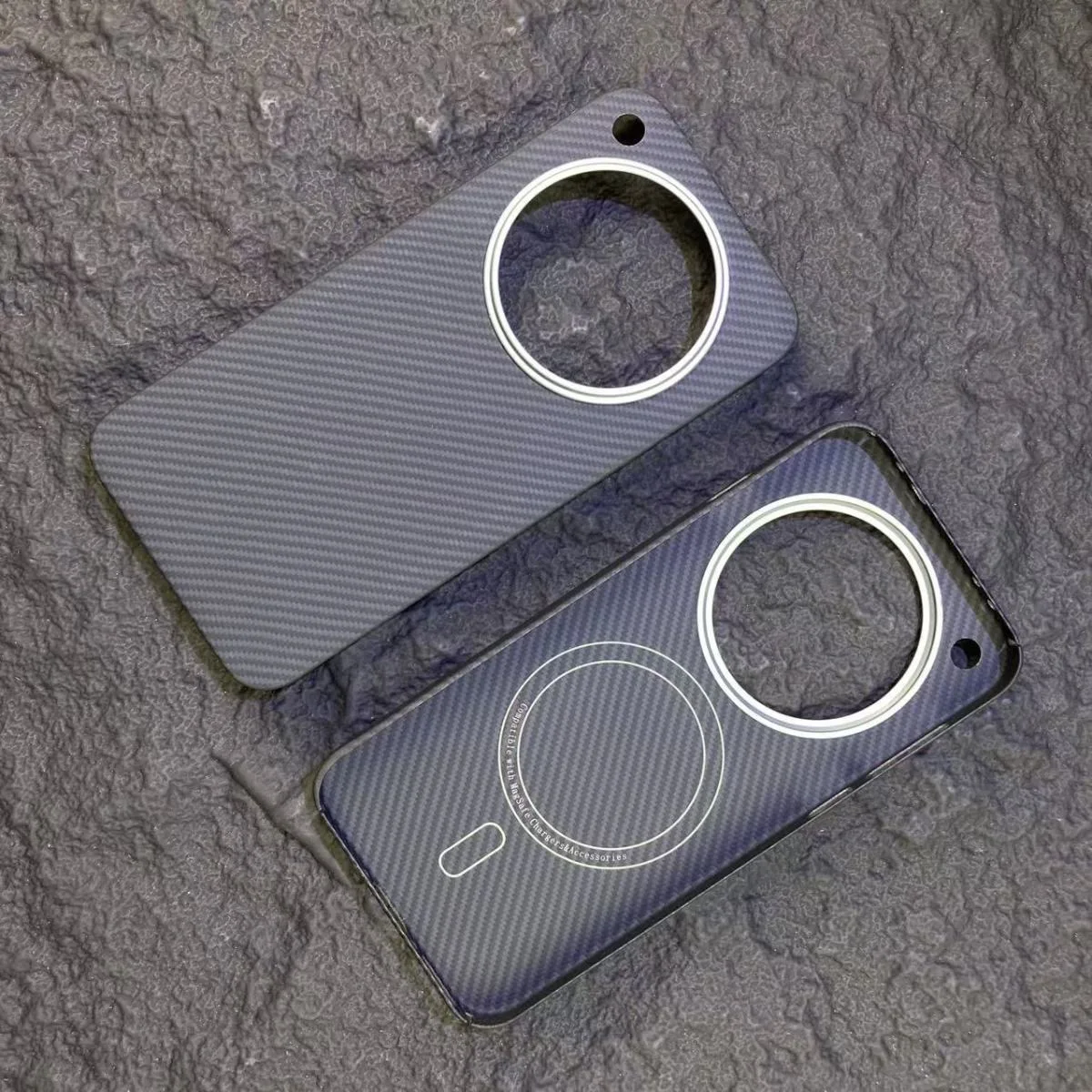 Carbon Fiber Ultra-Thin Mag Charger Phone Case