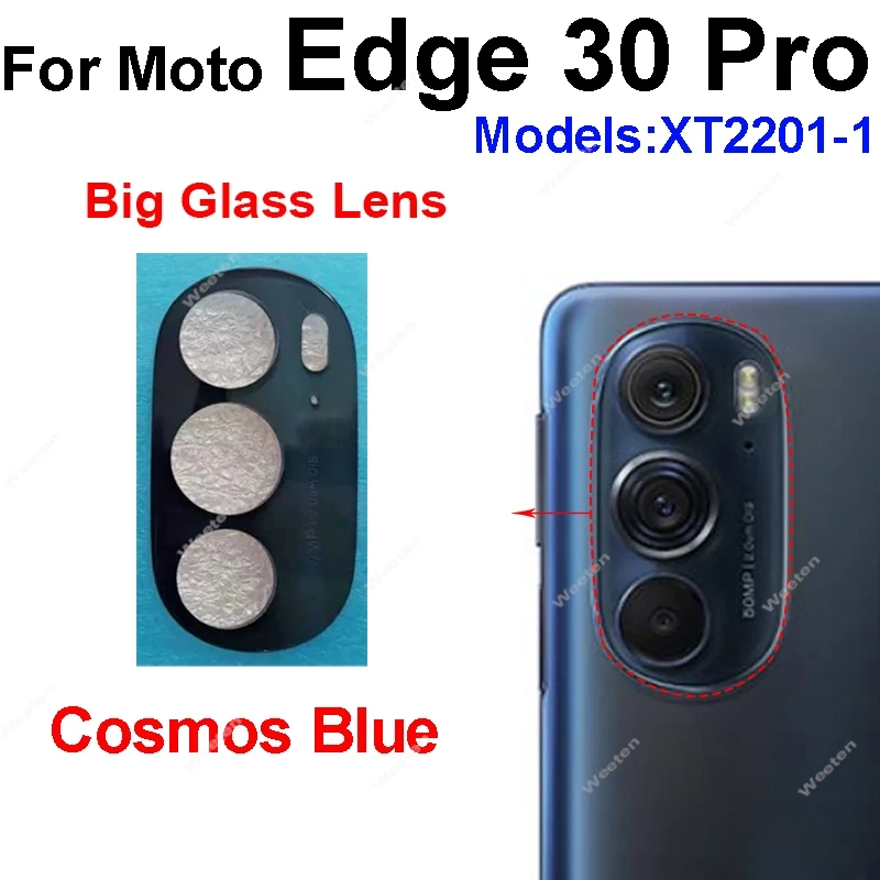 Rear Camera Glass Lens Replacement with Adhesive for Motorola Moto Edge Series