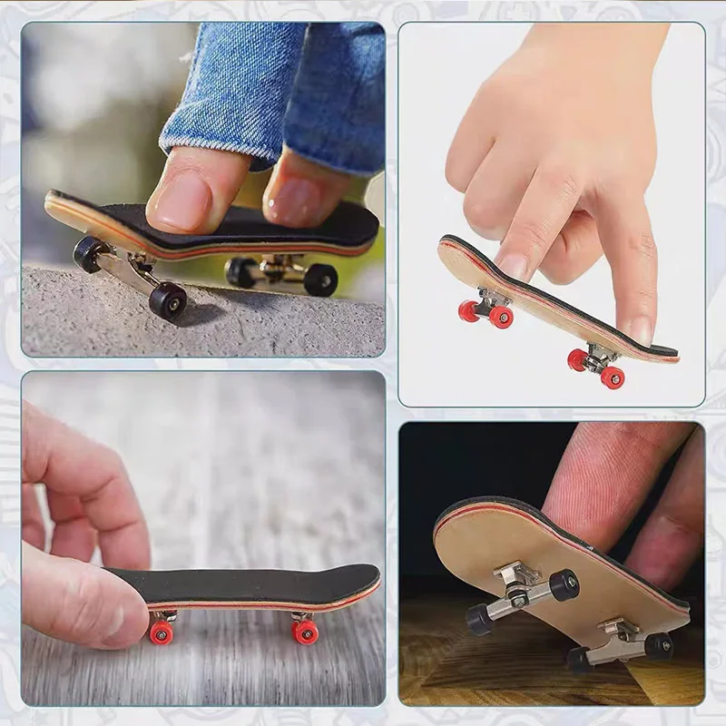 Maple Wood Fingerboard Professional Fingertip Movement Anti-Anxiety And Stress Relief Fidget Toys For Kids And Adults 6