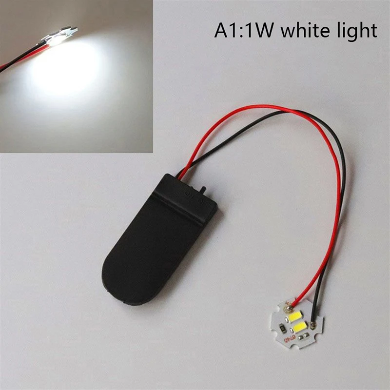 Mini DIY Electronic Small Light Bulb Handmade Luminous Material Button Lamp Bead Indoor House Scene Layout Accessory Diorama Kit