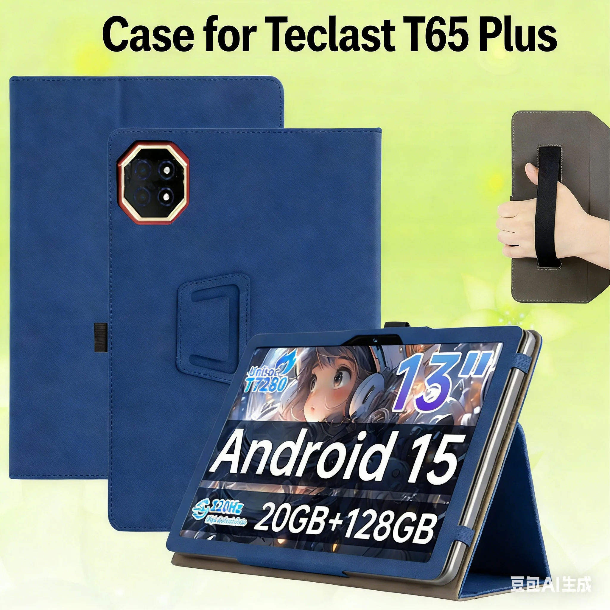 Premium Shockproof Tablet Cover with PU Leather and Kickstand Function