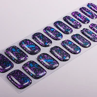 Autocollants pour ongles en gel semi-durci à effet marbré dégradé, 20 embouts, autocollants pour ongles en gel ambre, autocollants pour manucure en gel longue durée, décoration 3