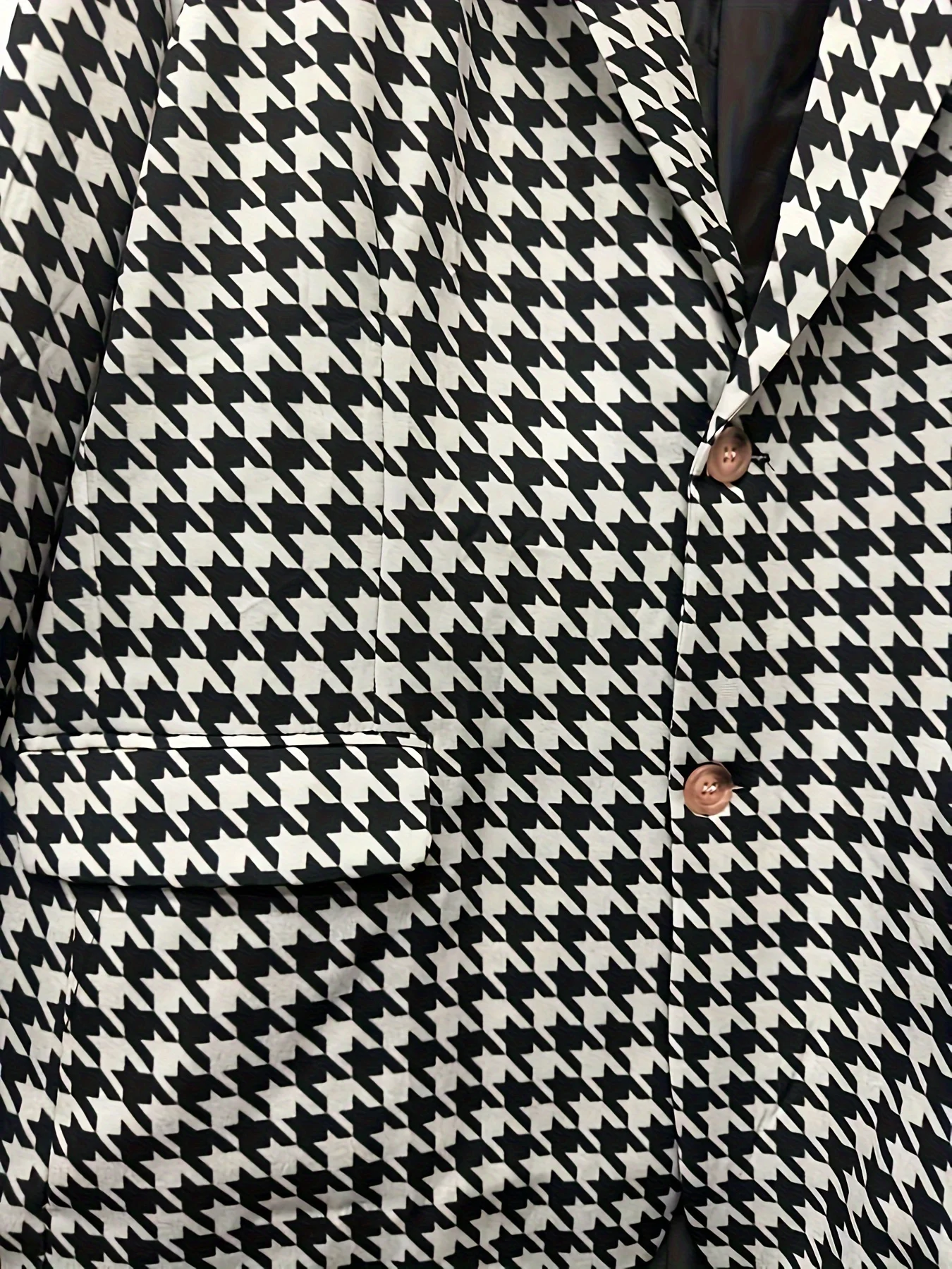 Mens Blazer Slim Fit Elegant Stylish Suit Jacket Houndstooth Graphic Print Blazers for Party/wedding/formal Prom Blazers for Men