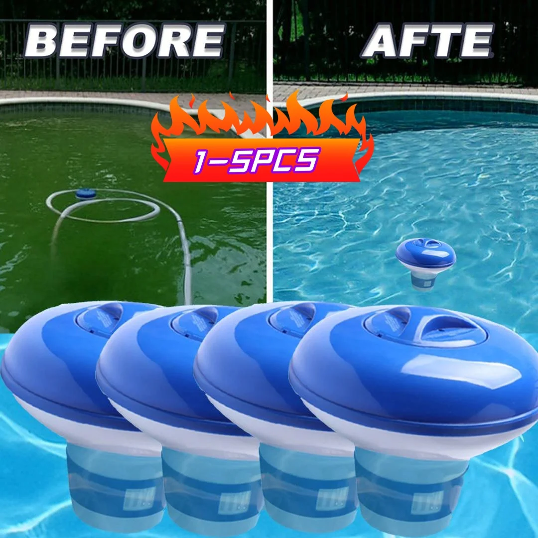 5-1pcs Swimming Pool Storage Holder Chlorine Tablet Automatic Dispenser Spa Pool Cleaner Swimming Pool Cleaning Disinfecting Box