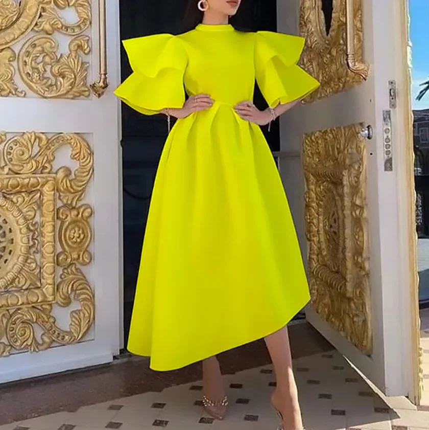 Vestido Blanco Para Mujer, Con Volantes, Acampanado, Vestido Corto De Graduación, Lindo, Dulce, Fiesta, Playa, Y2K, Minivestidos Para Discoteca
