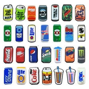 1PCS Bottle Sprite Cola Drink Croc Shoes Charms Accessories Buckle Clog Decorations DIY Wristbands Croc Jibz Kids Party Gift