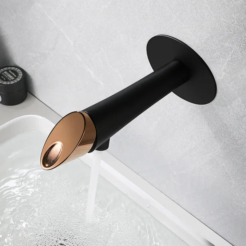 

Copper Concealed Gun Gray Basin Faucet Hot and Cold Hotel Household Simple Inter-Platform Basin Washbasin Faucet