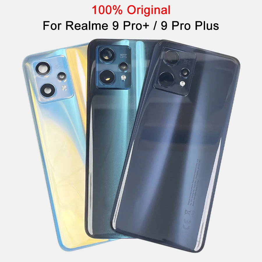 

Original For Realme 9 Pro+ Battery Cover + Camera Frame For Realme 9 Pro plus Rear Housing Case Phone Lid Shell Replacement
