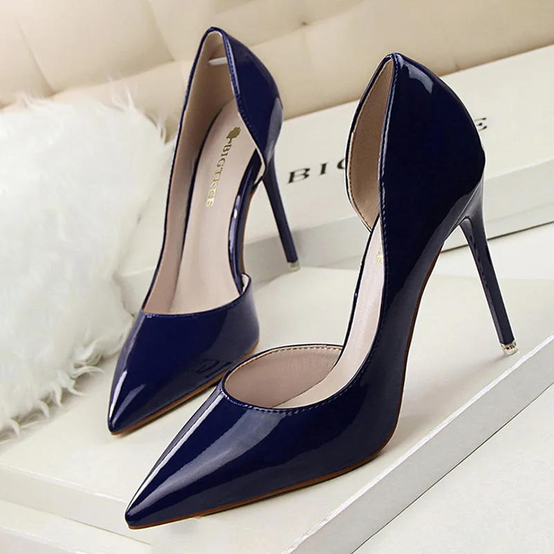BIGTREE Shoes Patent Leather Heels 2024 Fashion Woman Pumps Stiletto Women Shoes Sexy Party Shoes Women High Heels 12 Colour