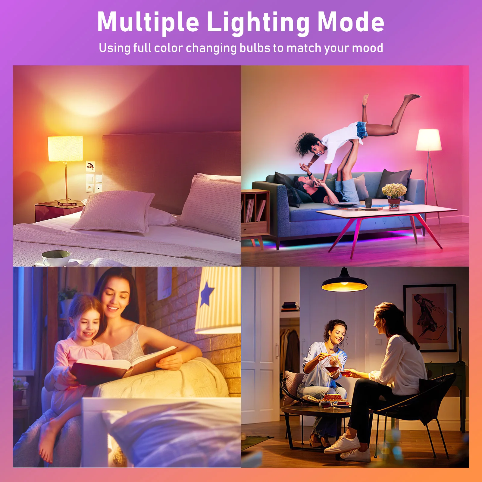 3W E26/E27 RGB Bulb LED Spotlight Remote Control Atmosphere Light Dimmable Magic Home Neon Light 16 Color Home Decoration images - 6