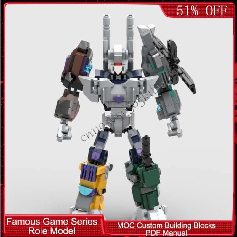 Briticus Minecraft Build 581 PCS Brickheadz Bruticus MOC Customize Modular Building Block Kids ...
