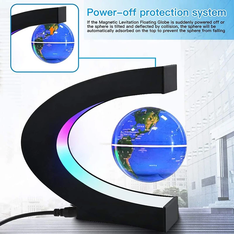 LED Magnetic Floating Levitation Globe World Map Electronic Antigravity Lamp Novelty Ball Light Home Decor Lamps Birthday Gifts