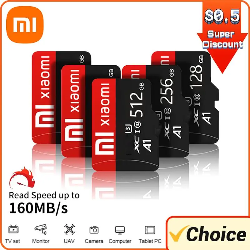 Xiaomi Sd Memory Card 512Gb Micro Tf/Sd Card Class10 A2 V30 Flash Sd Card 32Gb 64Gb Tarjeta De Memoria Per Fotocamera Uav Phone