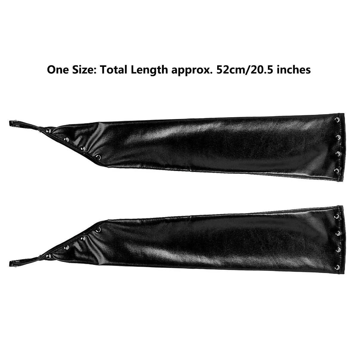 Women's Latex Fingerless Gloves with Rivets for Night Club Dancewear