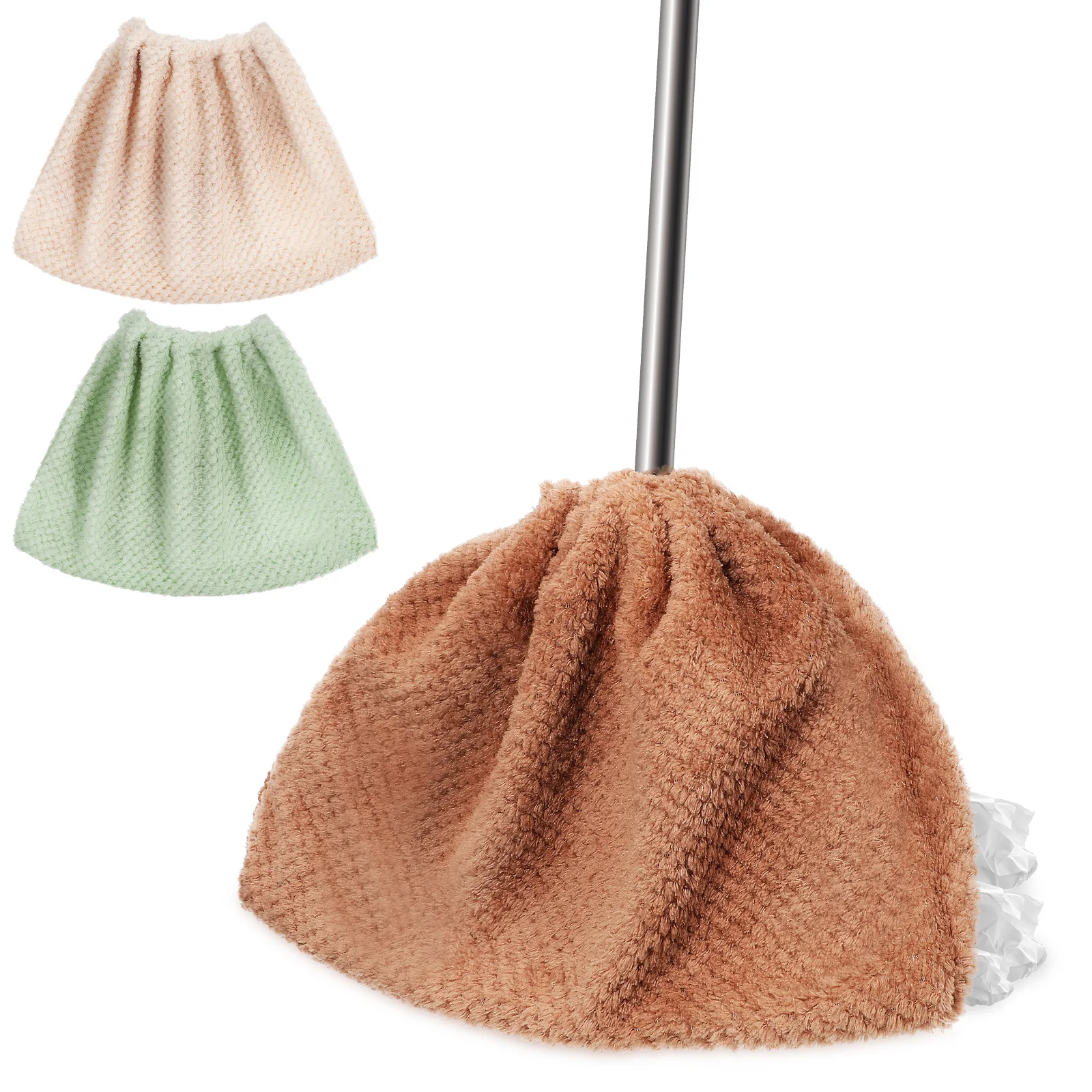 

3pcs Broom Covering Cloth Water Absorption Dusting Broom Mop Broom Cover Household Cleaning Supply