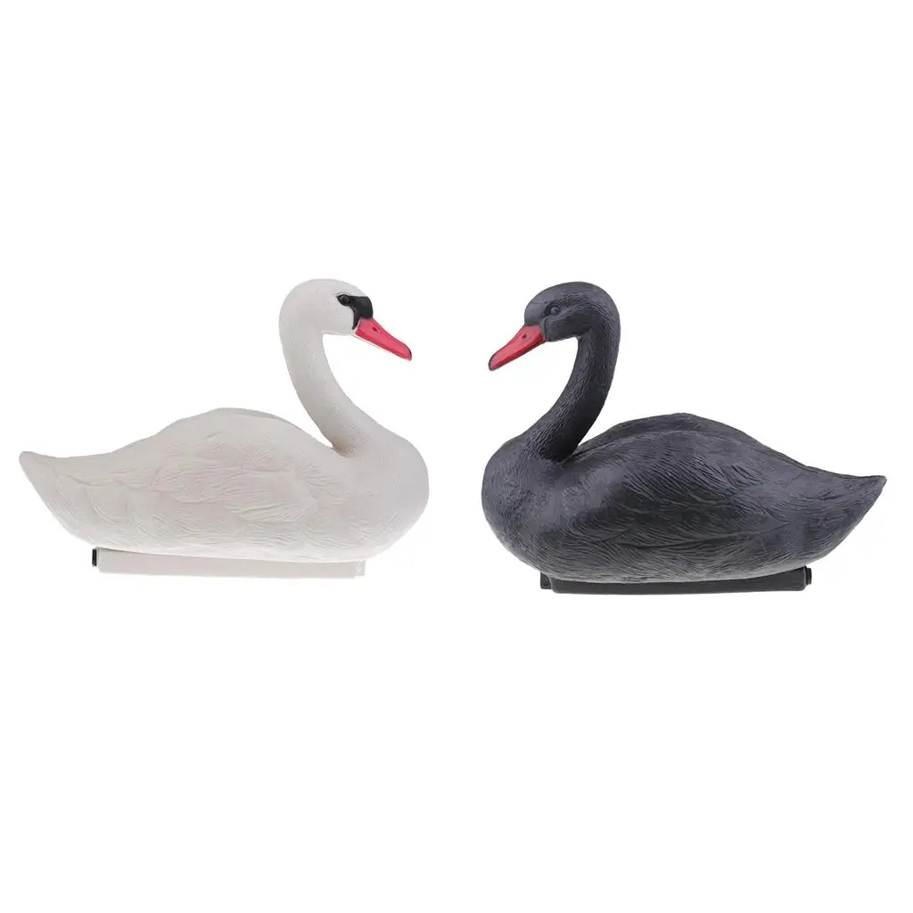 

2pcs Floating Swan Hunting Garden Lawn Yard Decorative Ornaments