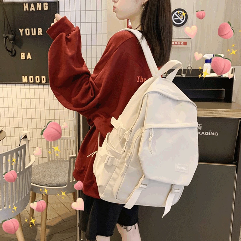 Cute Women Trendy Backpack Cool Nylon Female School Bag College Book