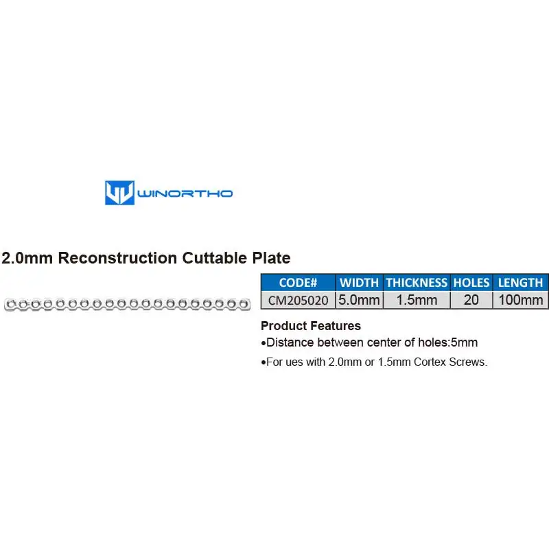 Orthopedic Instruments Veterinary Surgical Instruments AO reconstruction LC-DCP cuttable plates Veterinary Orthopedic Pet Animal Surgical Compression winortho tplo