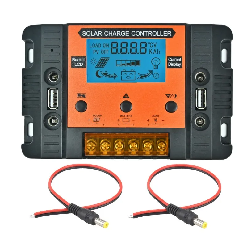 Controlador Solar com Quatro Furos DC, Tela