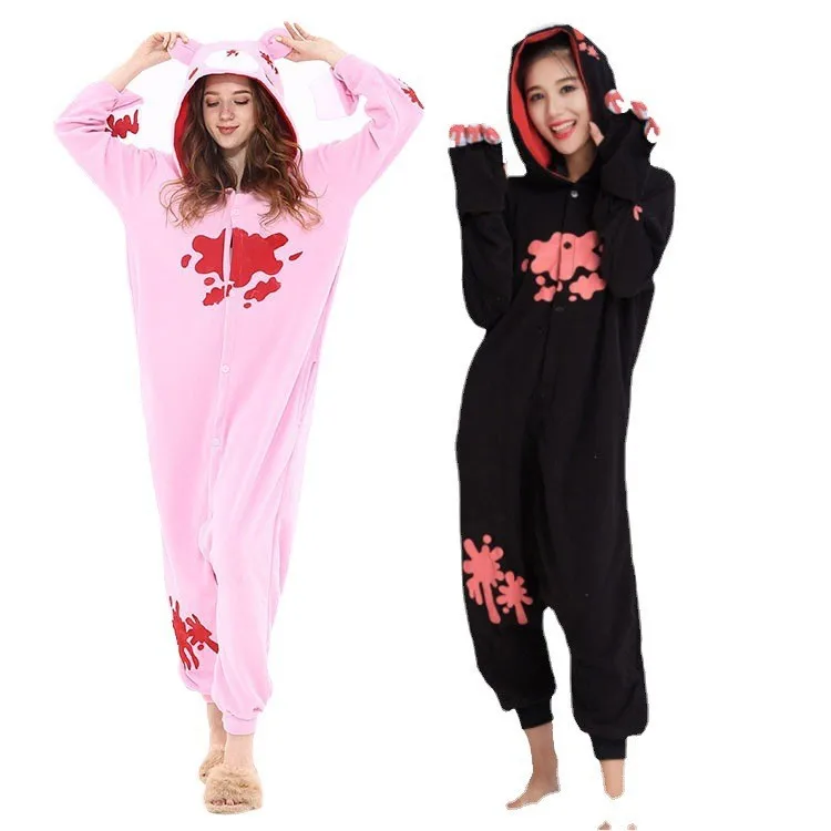 Fleece Onesies For Adults Men Women One-Piece Fancy Suits Cartoon Animal Cosplay Costume Party Gloomy Bear Kigurumi Pajamas cosplay costumes