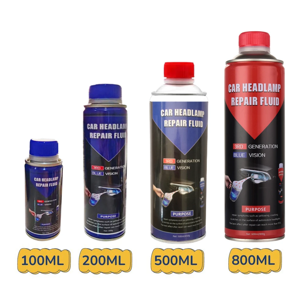 Kit de restauración de faros delanteros, tetera, evaporador, vapor de pulido,  faros de polímero líquido, Kit de regeneración de lámpara de coche, 100ML -  AliExpress