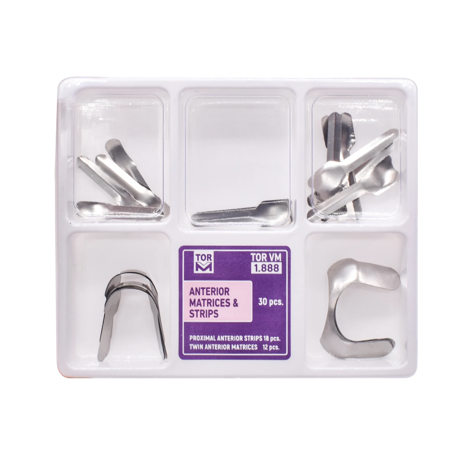 

30pcs/box Dental Proximal Anterior Strips Kit Large Small Twin Anterior Matrices Matrix Systems 1.888