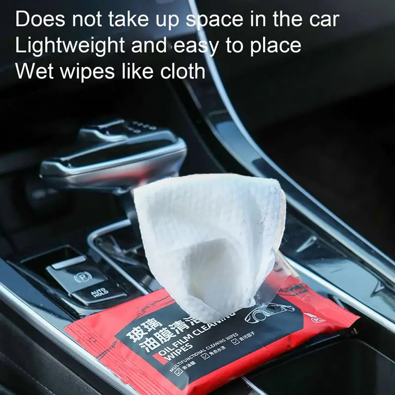 Automotive Glass Oil Film Wipes Oil Film Remover For Car Window 10PCS/Pack Car Window Glass Remover Wipes For