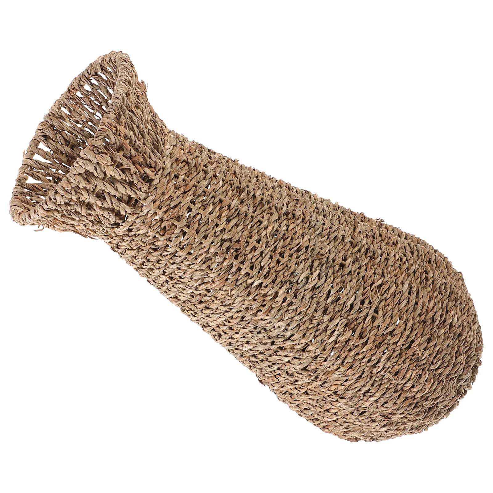 

Floor Vase Desktop Flowerpot Decor Straw Arrangement Woven Stable Base Basket Office Ornament