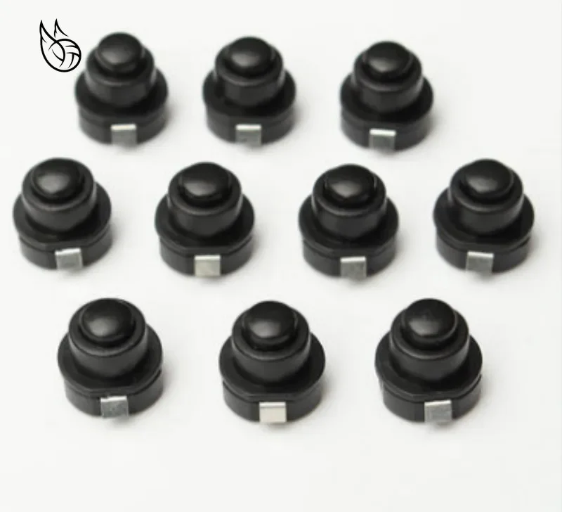 

10PCS a lot Flashlight Torch Part Round Push Button Switch Black DC 30V 1A 10mm x 10mm (D*H)