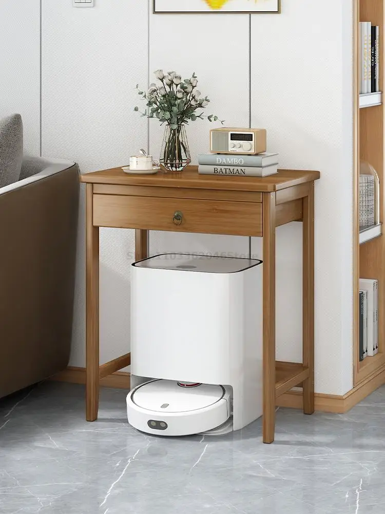 Sofa Side Corner Small Table Household Dragging Sweeping Robot Storage Rack Living Room Fish Cylinder Rack Water Dispenser