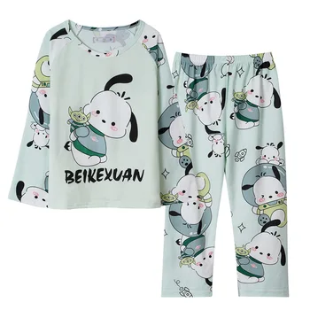 2024 Autumn Children Milk Silk Pajamas Sets Kawaii Sanrioed Anime Cinnamoroll Kuromi Boys Girls Sleepwear Kids Homewear Clothes 2024 Autumn Children Milk Silk Pajamas Sets Kawaii Sanrioed Anime Cinnamoroll Kuromi Boys Girls Sleepwear Kids.jpg