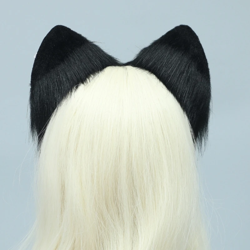 UncleS Katzenohr Haarband Plüsch - Verstellbarer Anime Haarrei F Für Cosplay & Halloween