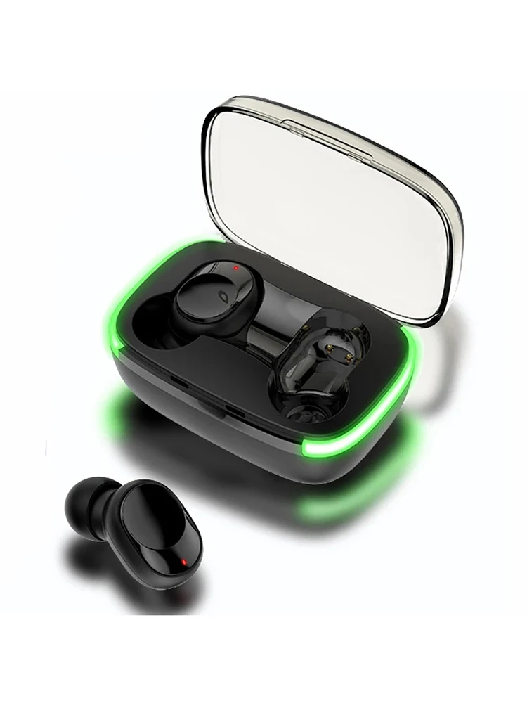 TWS Y60 무선 블루투스 헤드셋, 마이크 포함, LED 디스플레이 이어버드, 스마트폰용 무선 헤드폰, 에어폰 블루투스 이어폰