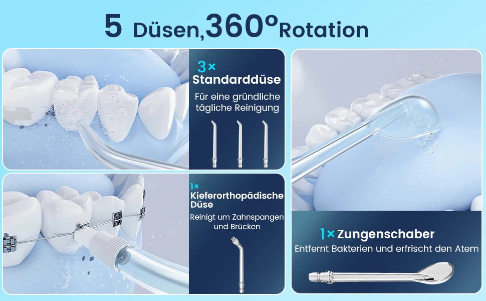 portable water flosser design