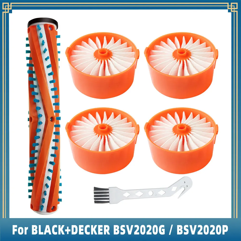 Piezas de repuesto para aspiradora inalámbrica BLACK + DECKER, cepillo de rodillo, filtro Hepa, BSV2020G/bsv20p