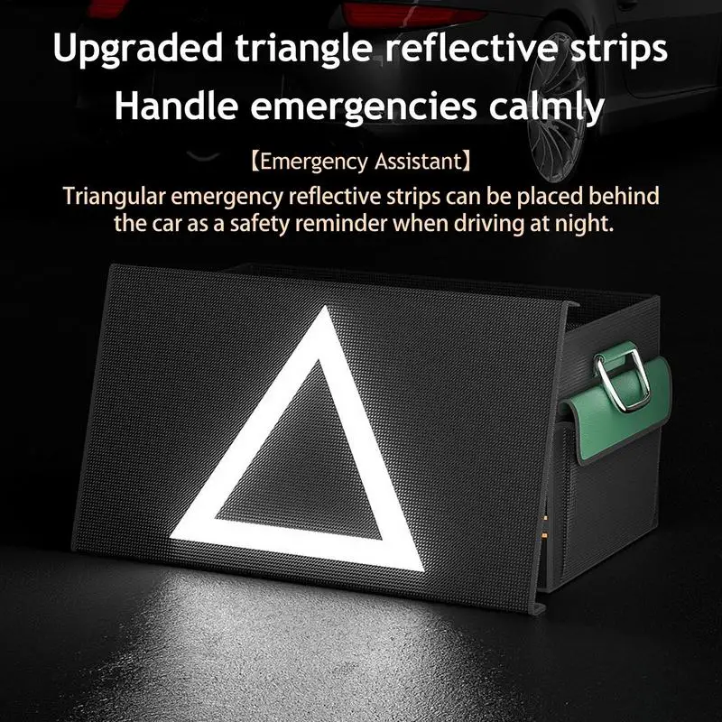 Car Trunk Storage Box Multi-compartments Organizer Bag Anti Slip Foldable Cargo Stowing Tidying Organizer car Interior accessory