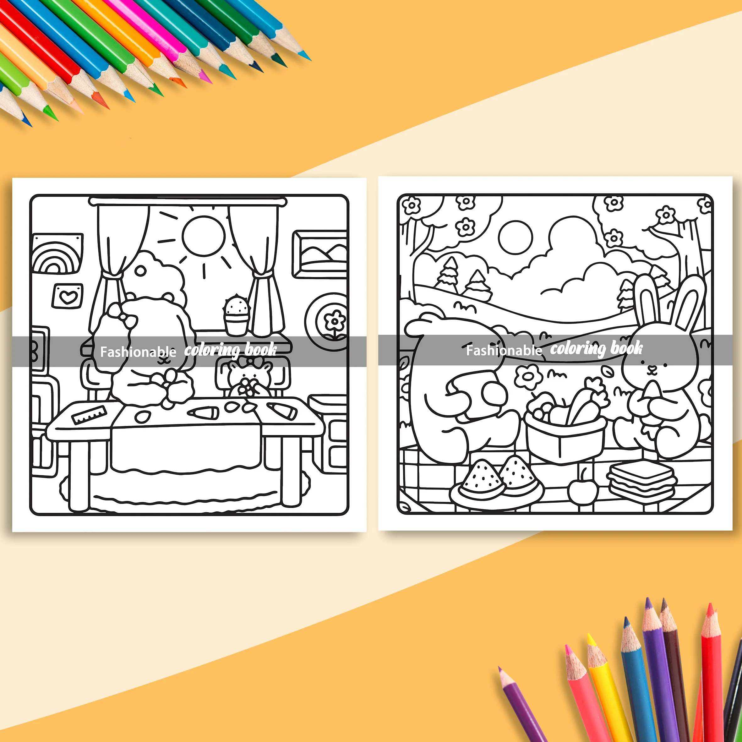 MY FUZZY BUDDIES: Coloring Book for Adults Featuring Cute Cozy Daily Activities for Relaxation (Cozy Spaces Coloring) 5