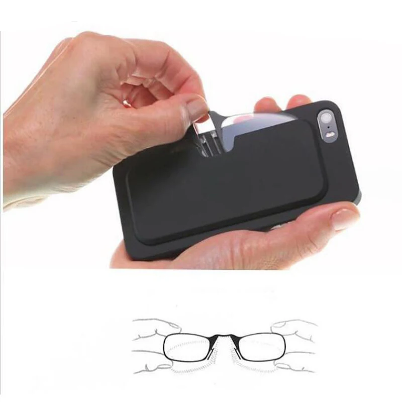 Portable Legless Clip Nose Reading Glasses Women Men Ultra-light Rimless Readers Eyewear Ultra-thin Diopter +1.00 To +3.00