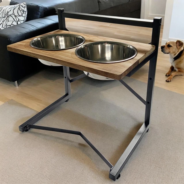 Elevated Dog Bowls Raised Pet Bowl Stand Adjustable Height 2 Stainless  Steel Bowls Dog Food Bowls for Puppy Cats Large Dogs - AliExpress
